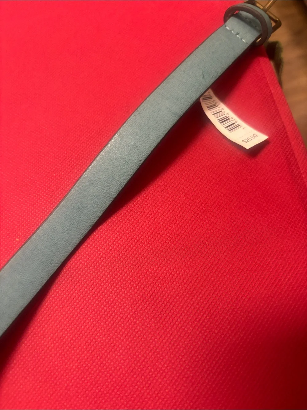 Kohl's Teal and Tan women Belt with Metal Buckle and Man made material